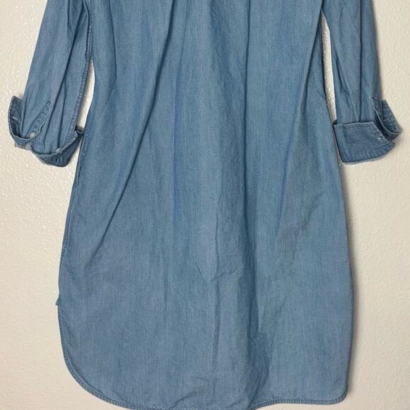 Everlane Chambray Shirt Dress Women's XS/0 Light Wash Blue Long Sleeves cotton - Picture 16 of 16